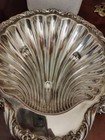 1847 Rogers Bros Heritage Silverplate Shell Serving Dish   Vintage Scallop Bowl