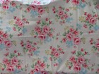 Perfect For Spring Vintage Cotton Fabric Pink Roses On White Lecien Never Used