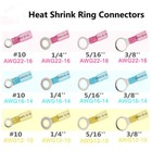 Heat Shrink Ring Terminals Copper Wire Crimp Connectors Assortment Waterproof