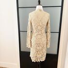 Vtg Y2k 90s Victoria   s Secret 2pc Cardigan Slip Chemise Dress S 4 Gold Lace Usa