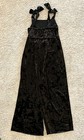 Cat   Jack Girls Xs 4 5 Black Soft Velour Jumpsuit