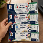 4-set Custom Fifa World Cup 26 Commemorative Any Match Tickets Usa Canada Mexico