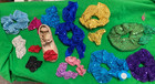 Lot Of 6 Sparkle Scrunchies And 12 Rosettes One Size Child Adult Costume Accent