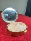 Vtg Gold Quilted Art Deco Powder Compact   Mirror Marked Usa Collector Gift Idea