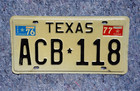 1976 1977 Texas License Plate