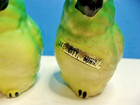 Vintage Salt   Pepper Shakers 1950 s Parrot Parakeet Green Tropical Bird Japan