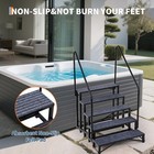 5-step Rv Stair Mobile Home Steps Non-slip Outdoor Stairs With Double Handrail