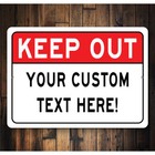Keep Out Warning Metal Sign