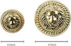 30 Pieces Gold Vintage Antique Metal Lion Head Blazer Buttons  2 Sizes