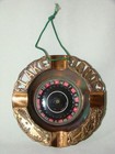 Vintage Roulette Wheel Gambling Casino Game  Copper Ashtray Lake Tahoe Souvenir