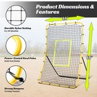 Baseball Rebounder Net For Solo Fielding throwing  68x44   Yellow black