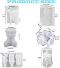 6pcs Animal Resin Mold  Alpaca  Bulldog    Cat bear And Octopus 3d Lifelike Sili