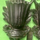Antique Victorian Cast Iron Double Urn Match Holder  Circa 1860   s
