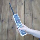 Handmade Dynatac 8000x Prop Brick Phone In Beige - The Front Is A Label 