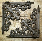 2 Antique Style Shelf Brace Wall Vintage Cast Iron Brackets Small 4  Corbels New