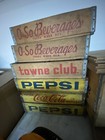 Vintage Towne Club Pepsi O so Coca Cola Beverages Soda Crates Lot Of 6