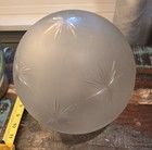 Vintage Starburst Cut Glass Lamp Ceiling Light Shade Globe Mcm