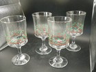 Set Of 4 - Arby   s Vintage 1987 Christmas Holly Berry Glasses Collectible Holiday