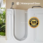Horow 52 5   X 26 5   Acrylic Walk-in Soaking Bathtub With Shower Head   Faucet