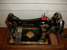 Antique Singer Sewing Machine Model 128   La Vencedora    Hand Crank  Serviced