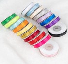 18 Colors Double Faced Satin Ribbon Polyester 1 8 Inch Solid Fabric Ribbon