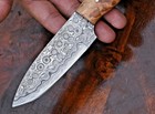 Custom Hand Made Hunting Skinning Knife Forged Damascus Steel Blade 2902