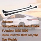 Side Skirts Rocker Panel For Tesla Model Y Juniper 2025 2026 Glossy Black