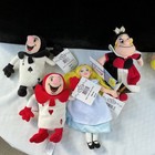 The Disney Store Lot Of 6 Alice In Wonderland Plush Bean Bags   b10 