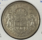 1944 Canada 50 Cents Half Dollar Silver Coin -  George Vi Km  36 - Xf  Details 
