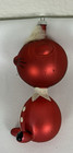 Vintage Decarlini Red Mercury Glass Mouse Ornament-hand-painted And Hand Blown