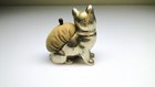 German Vintage Cat Figural Pin Cushion Metal Pincushion From Germany