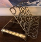 Vintage Ornate Brass Folding Book Stand Holder