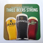 Guinness Harp Smithwick s Three Beers Strong Lot Of 10  Beer Coasters 4  X 4 