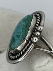 Vintage Native American Royston Turquoise Sterling Silver Ring Size 6
