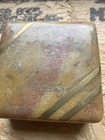 Vintage Onyx Jewelry Trinket Heavy Box 4x4x2