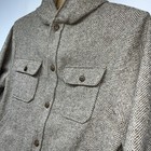 Vtg 80   s Woolrich Herringbone Tweed Wool Jacket Reversible Canvas Shacket Xl Usa
