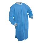 10-50pcs Disposable Sms Lab Coat Knee Length Knit Cuffs And Collar M L Xl 2xl