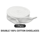 Fat Athletic Shoelaces For Skool Classic Skate Shoes  5 8 15mm Wide Cotton Ch   