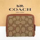 Disney X Coach Small Zip Around Wallet Signature Jacquard Mickey Cn035 Outlet