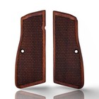 Diamond-checkered Wooden Grips     Browning Hi-power  Sa-35  Br-9  M80  Zig-14 Oak