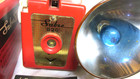 Vintage 1950s Sabre 620 Camera W  Flash   Bulb In Original Box