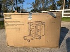 Rubbermaid Commercial Fg617388bla Janitor Cleaning Cart W Zip Bag 24 Gal 3 Shelf