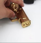 Usb Electric Rechargeable Cigarette Lighter Windproof Flameless With Lazer gold