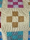 Vintage Hand Stitched All Cotton Patchwork Quilt 86   x66   