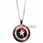 Captain America Vibranium Shield Marvel Superhero Pendant Necklace - Silver 1pc