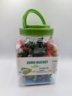 Playright Dino Bucket 40 Piece Set With Playmat Kids Dinosaur Figures Multicolor