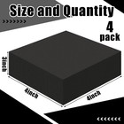 Joyfolk 4 Pcs 3  Thick Foam Padding Sheet 3 Inch Thick  4 X 4 Inches  Black