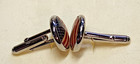 Vintage American Flag Silver Tone Cufflinks