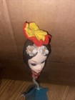 Vintage Lady Head Pin Cushion Tape Measure Japan