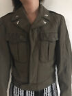 Vintage Us Army Wool Ike Jacket Punk Ww2 1940 s 1950 s Jacket Coat Women Small 